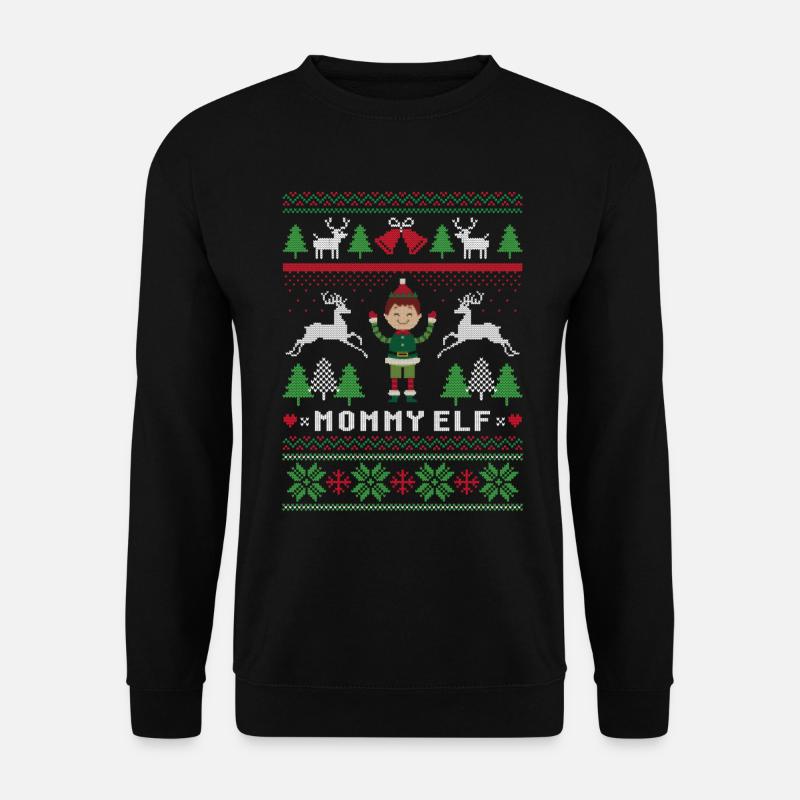 Maman Elfe Moche Noël - Sweat-shirt Unisexe - noir
