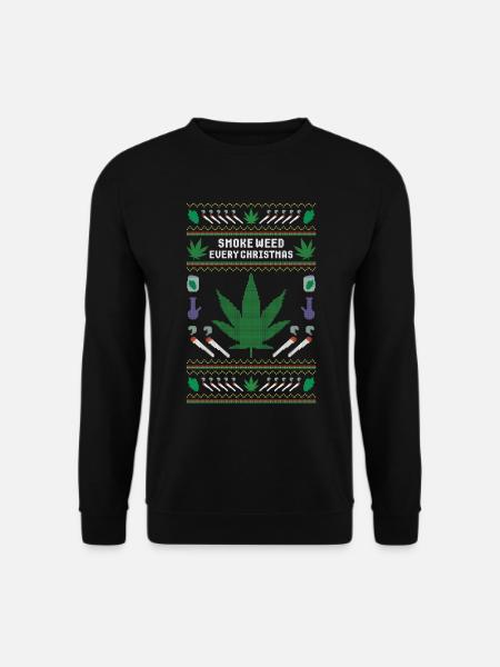 Fumer de l’herbe chaque Noël - Sweat-shirt Unisexe - noir