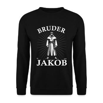 Frère Jakob Design avec le moine de la Kinderli - Sweat-shirt Unisexe - noir - Devant - Alina (178cm) & Michal (187cm)