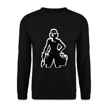 Design de jardinier pour la femme à la main verte - Sweat-shirt Unisexe - noir - Devant - Alina (178cm) & Michal (187cm)