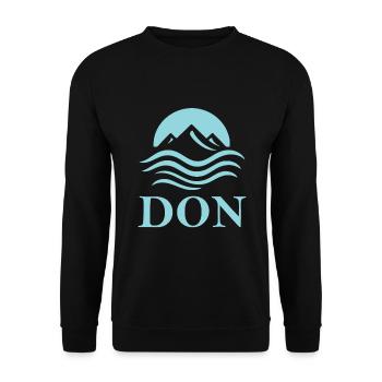 Don – The River of History and Nature - Unisex Sweatshirt - black - Front - Alina (178cm) & Michal (187cm)