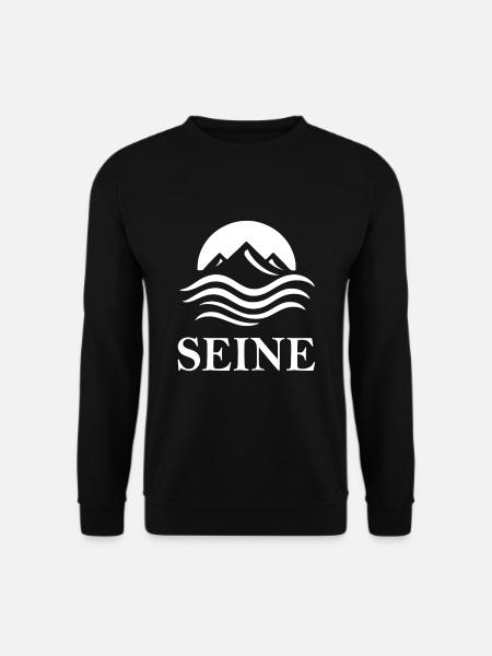 Seine – Elegant River Design - Unisex Sweatshirt - black