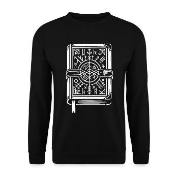 Conception de grimoire pour le magicien fan - Sweat-shirt Unisexe - noir - Devant - Alina (178cm) & Michal (187cm)