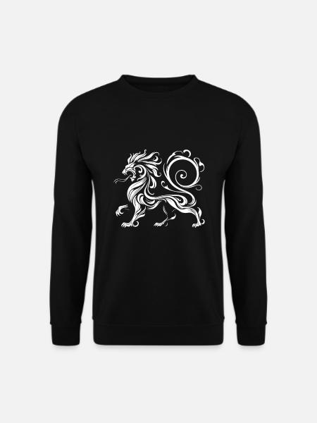 Eleganter Löwe – Für den Fan der edlen Raubkatze - Unisex Pullover - Schwarz