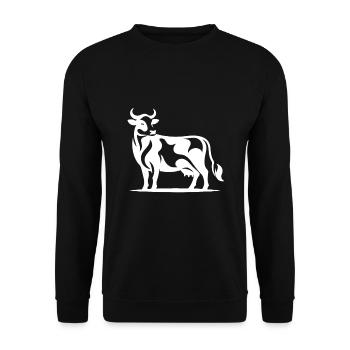 Conception simple et cool de vache laitière, pour les amoureux des vaches - Sweat-shirt Unisexe - noir - Devant - Alina (178cm) & Michal (187cm)