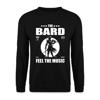 The Bard - Feel the Music - Cooles Barden Design - Unisex Pullover - Schwarz - Vorne - Alina (178cm) & Michal (187cm)