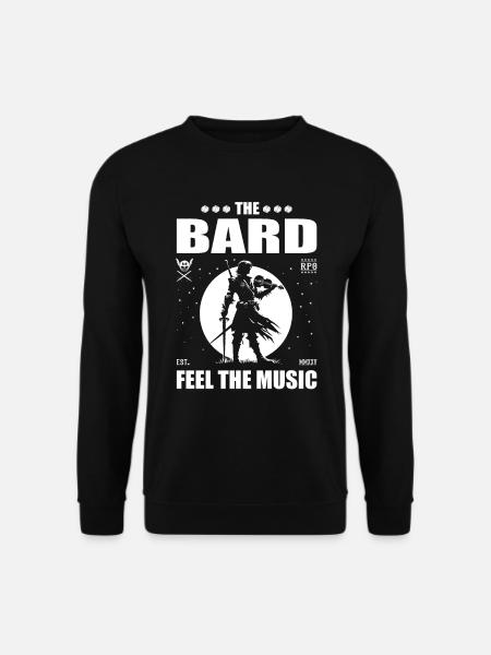 The Bard - Feel the Music - Cooles Barden Design - Unisex Sweatshirt - black