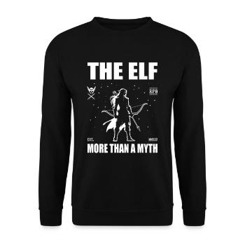 L’elfe - Plus qu’un mythe, un design d’elfe cool - Sweat-shirt Unisexe - noir - Devant - Alina (178cm) & Michal (187cm)