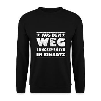 À l’écart : les lève-tard en action Design - Sweat-shirt Unisexe - noir - Devant - Alina (178cm) & Michal (187cm)