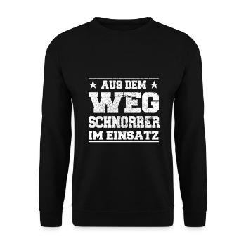 Out of the Way Scroungers in Action Design - Unisex Sweatshirt - black - Front - Alina (178cm) & Michal (187cm)