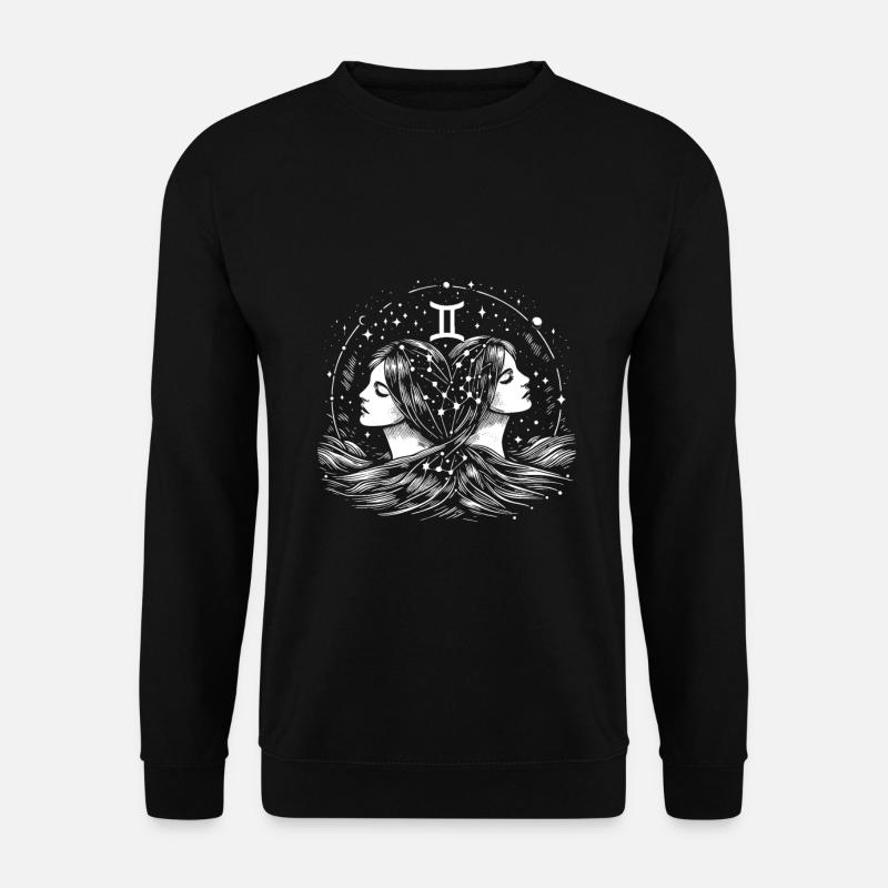 Sternzeichen Zwilling Design - Unisex Pullover - Schwarz