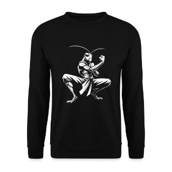 Martial Arts Grasshopper – Agility and Jumping Power - Unisex Sweatshirt - black - Front - Alina (178cm) & Michal (187cm)