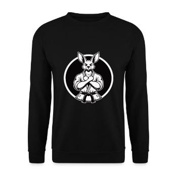 Kangourou d’arts martiaux – Le boxeur venu de la nature - Sweat-shirt Unisexe - noir - Devant - Alina (178cm) & Michal (187cm)