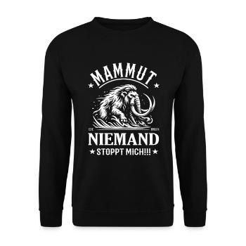 Mammut, Niemand stoppt mich Design - Unisex Pullover - Schwarz - Vorne - Alina (178cm) & Michal (187cm)