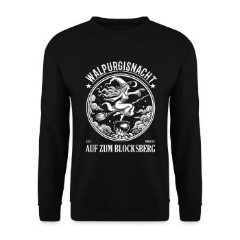 Walpurgis Night Design for Witch Fans - Unisex Sweatshirt - black - Front - Alina (178cm) & Michal (187cm)