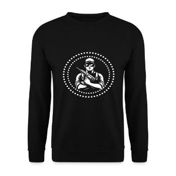 Concierge – L’homme qui sait tout faire ! - Sweat-shirt Unisexe - noir - Devant - Alina (178cm) & Michal (187cm)