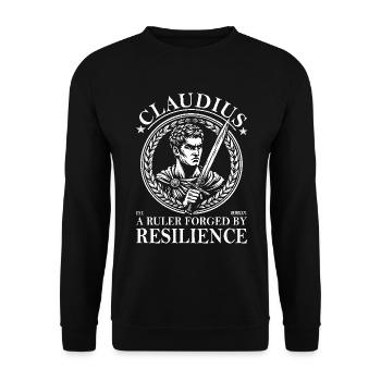 Claudius – Un souverain façonné par la résistance - Sweat-shirt Unisexe - noir - Devant - Alina (178cm) & Michal (187cm)