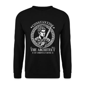 Constantine – The Architect of Christian Rome - Unisex Sweatshirt - black - Front - Alina (178cm) & Michal (187cm)