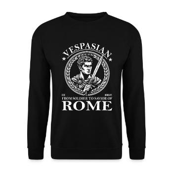Vespasian – From soldier to saviour of Rome - Unisex Sweatshirt - black - Front - Alina (178cm) & Michal (187cm)
