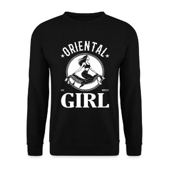 Oriental Girl – femme sur tapis volant - Sweat-shirt Unisexe - noir - Devant - Alina (178cm) & Michal (187cm)