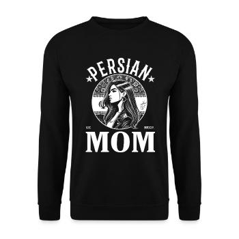 Persian Mom – Eine starke Frau aus dem Iran - Unisex Pullover - Schwarz - Vorne - Alina (178cm) & Michal (187cm)