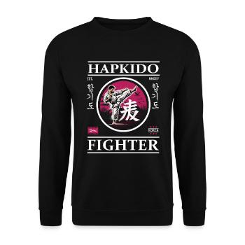Hapkido Fighter – L’art de l’autodéfense - Sweat-shirt Unisexe - noir - Devant - Alina (178cm) & Michal (187cm)