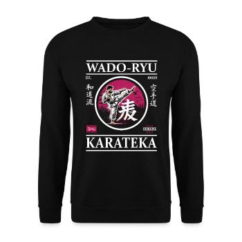 Wado-Ryu Karateka – Der Weg des Friedens - Unisex Pullover - Schwarz - Vorne - Alina (178cm) & Michal (187cm)