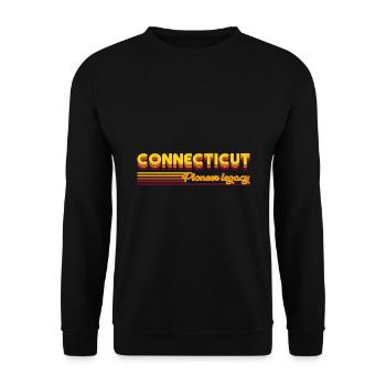 cool Connecticut USA states design - Unisex Sweatshirt - black - Front - Alina (178cm) & Michal (187cm)