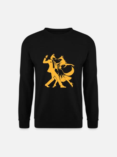 Orangene Füchse tanzen Tango - Unisex Pullover - Schwarz