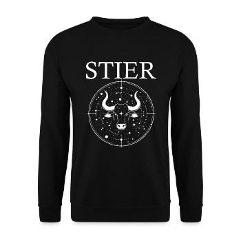 Sternzeichen Stier Design - Unisex Pullover - Schwarz - Vorne - Alina (178cm) & Michal (187cm)