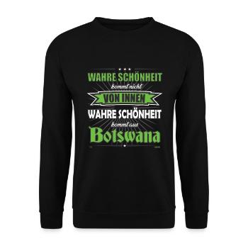 La vraie beauté vient du design botswanais - Sweat-shirt Unisexe - noir - Devant - Alina (178cm) & Michal (187cm)
