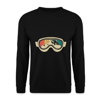 Snowboarding gift idea for snowboarders Snowboar - Unisex Sweatshirt - black - Front - Alina (178cm) & Michal (187cm)