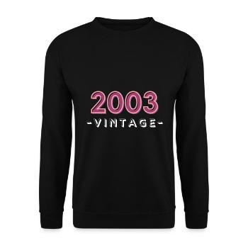 né 2003 idée cadeau anniversaire année 03 - Sweat-shirt Unisexe - noir - Devant - Alina (178cm) & Michal (187cm)