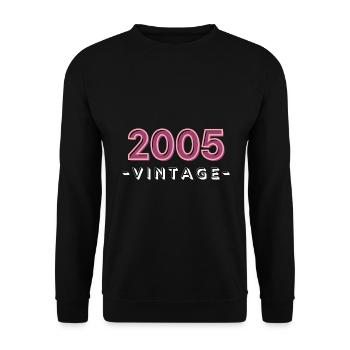 born 2005 gift idea birthday year 05 - Unisex Sweatshirt - black - Front - Alina (178cm) & Michal (187cm)