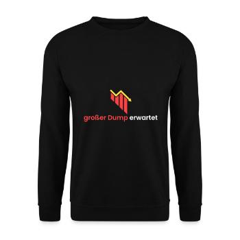 großer Dump erwartet - Unisex Pullover - Schwarz - Vorne - Alina (178cm) & Michal (187cm)
