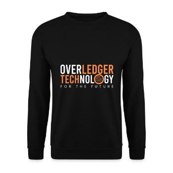 Overledger Technology - Unisex Sweatshirt - black - Front - Alina (178cm) & Michal (187cm)