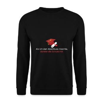 Als ich den Abschluss machte - Unisex Pullover - Schwarz - Vorne - Alina (178cm) & Michal (187cm)