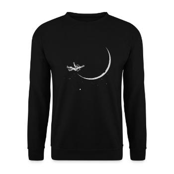 astronaut - Unisex Sweatshirt - black - Front - Alina (178cm) & Michal (187cm)