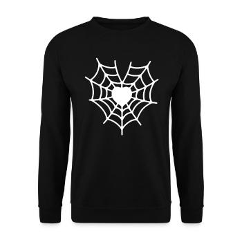 Herz - Unisex Pullover - Schwarz - Vorne - Alina (178cm) & Michal (187cm)