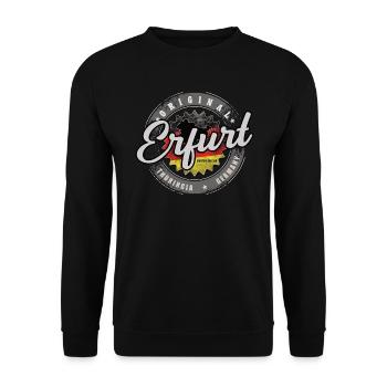 Allemagne d’origine Thuringe Erfurt Forêt de Thuringe - Sweat-shirt Unisexe - noir - Devant - Alina (178cm) & Michal (187cm)