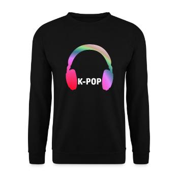 Kpop Merch Korean Pop Music K-Pop Style - Unisex Sweatshirt - black - Front - Alina (178cm) & Michal (187cm)