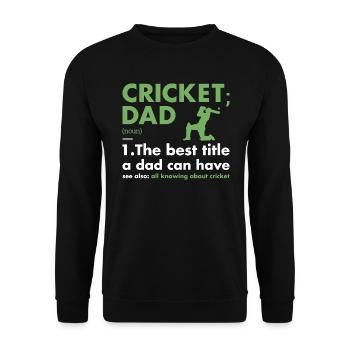 Sport Dad Definition Cricket - Unisex Pullover - Schwarz - Vorne - Alina (178cm) & Michal (187cm)