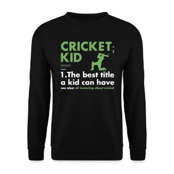 Sport Kid Definition Cricket - Unisex Sweatshirt - black - Front - Alina (178cm) & Michal (187cm)