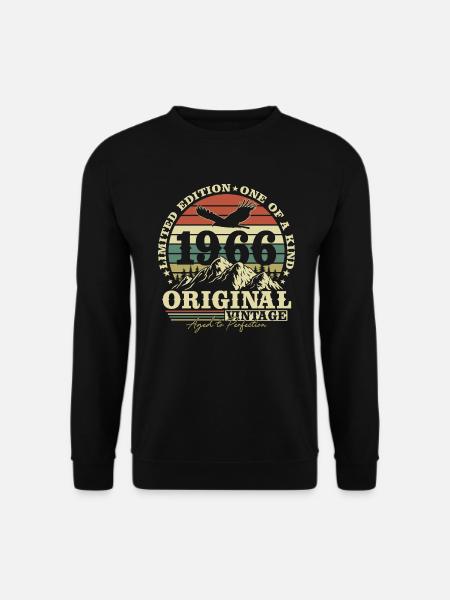 Original 1966 vintage retro bursdag - Genser unisex - svart