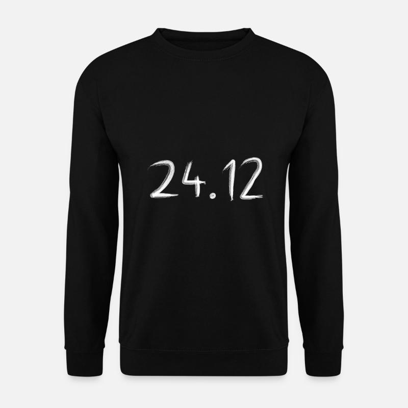 Weihnachten Datum 24 12 - Unisex Pullover - Schwarz