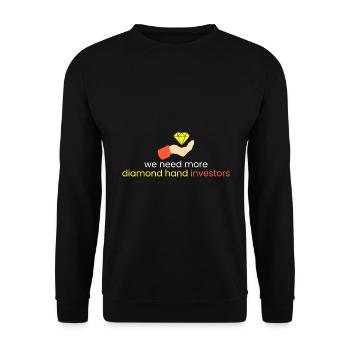 we need more diamond hands - Unisex Sweatshirt - black - Front - Alina (178cm) & Michal (187cm)