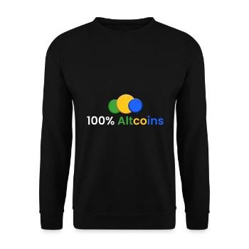 100% Altcoins - Unisex Pullover - Schwarz - Vorne - Alina (178cm) & Michal (187cm)