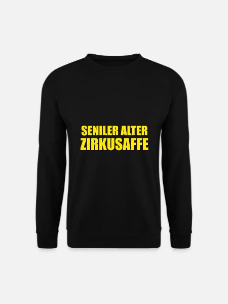 Seniler alter Zirkusaffe - Unisex Pullover - Schwarz