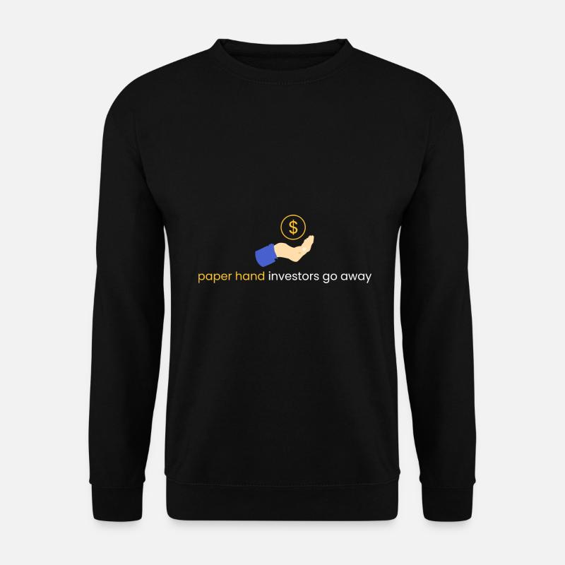 Papierhandanleger gehen weg - Unisex Pullover - Schwarz
