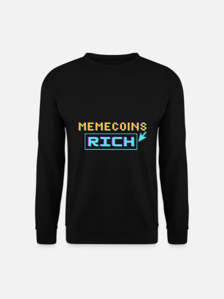 Memecoins -> rich - Unisex Sweatshirt - black